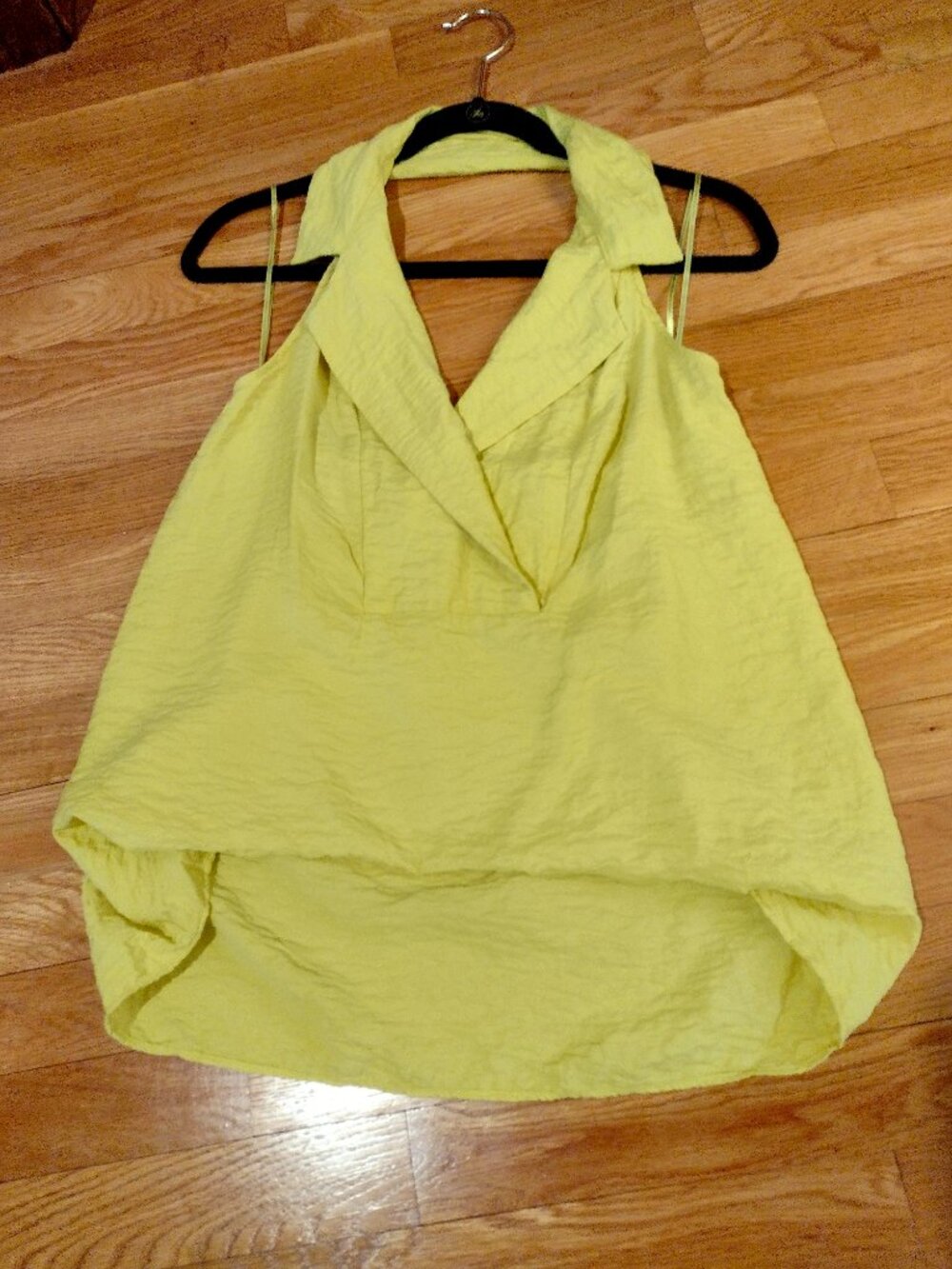 Anthropologie Yellow "The Dylan" Collared Halter Top Size M